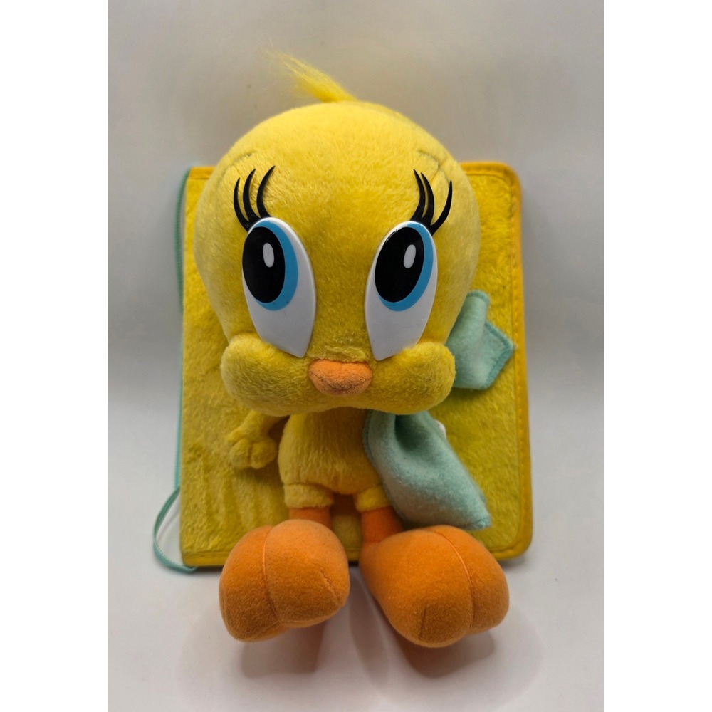 Vintage 1996 Looney Tunes Good Night Baby Tweety Plush HugMeBooks Board‎ Book